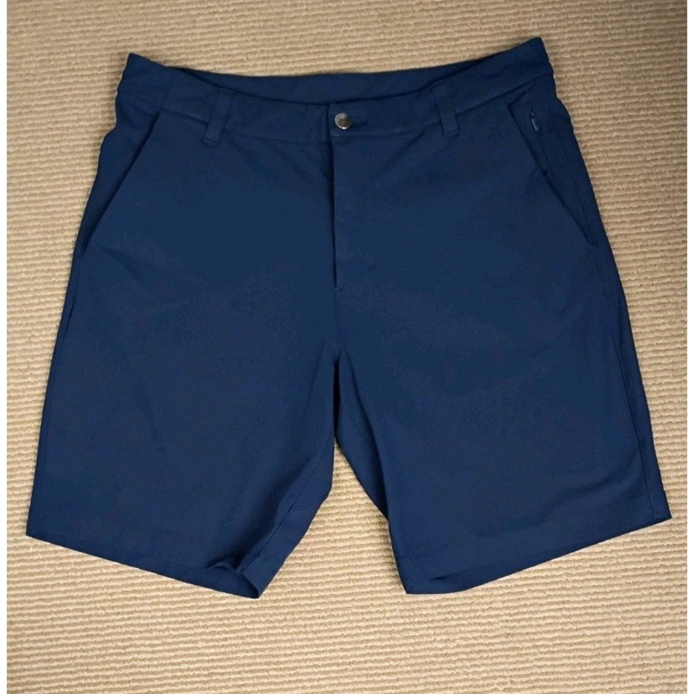 Lululemon Mens Commission Slim Short 9" Inseam Warpstreme Size 32 Blue M7AAOS